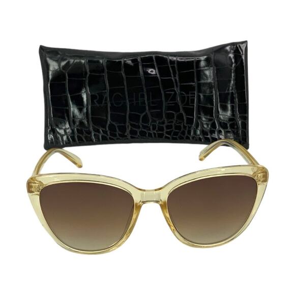 Rachel Zoe Nina Cat Eye Clear Nude Sunglasses NWT $98 MSRP